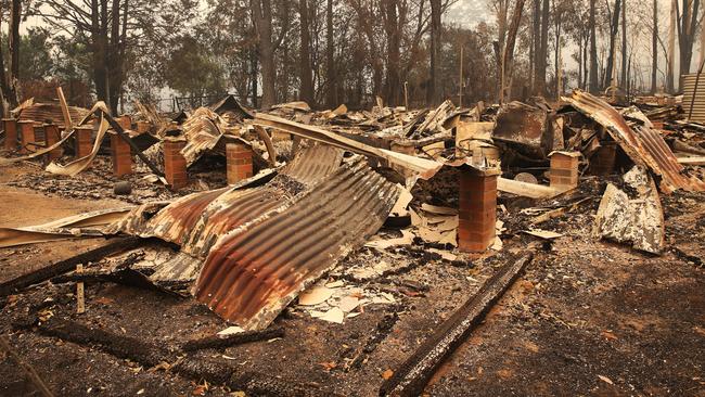 One of the razed homes in Bobin, northwest of Taree. Picture: Peter Lorimer.