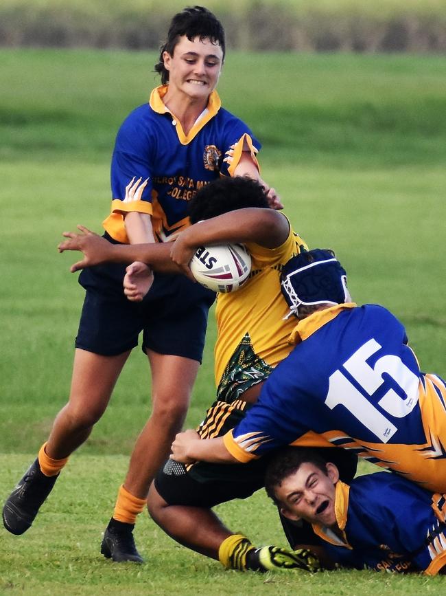 Photographs from the Will Murdoch Perpetual Shield. The annual U14 rugby league competition, in its second year, involved Gilroy Santa Maria College, Ingham State High School and St Teresa's Catholic College Abergowrie. Picture: Cameron Bates