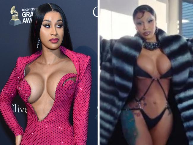 Rapper Cardi B has a new piercing.