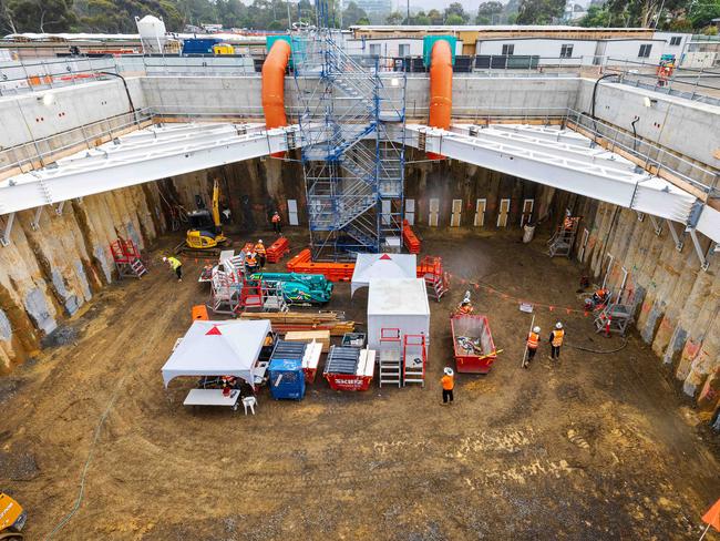 BTwo major SRL East contracts worth a total of $5.3bn have been struck for tunnelling the first 26km of the SRL, between Cheltenham to Box Hill. Picture: Mark Stewart