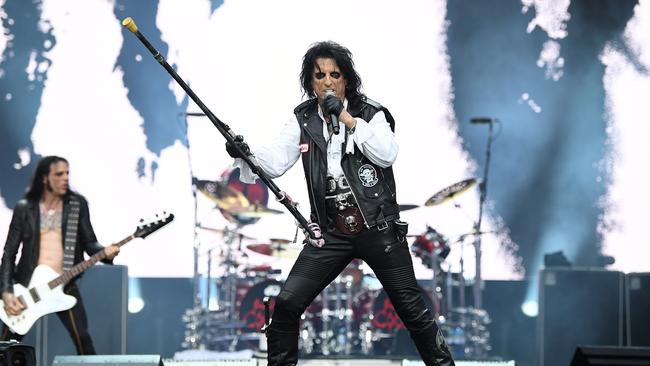 The line-up included Canadian crooner Michael Buble, Olivia Newton-John, John Farnham, k.d lang, Tina Arena, Guy Sebastian and Alice Cooper (pictured). Picture: AAP