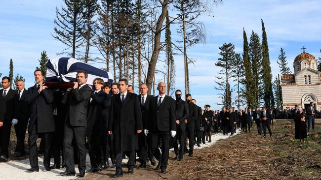 The funeral service for King Constantine II of Greece, Prince William’s godfather, on January 16, 2023 in Tatoi, Greece. Picture: Private Office of HM King Constantine//Getty I