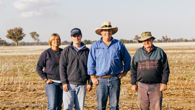 Mandy, Fletcher, Rob and Bob Taylor all pictured at Glenalla in the NSW central west. Picture: Camilla Duffy