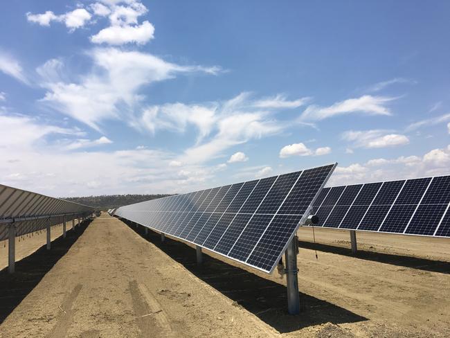 Solar panels at Windlab's Kennedy Energy Park near Hughenden.