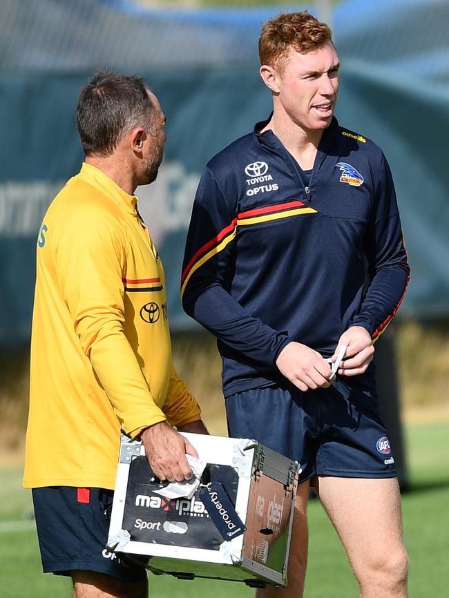 Tom Lynch is hoping to be back in the Crows side soon. Picture: Mark Brake