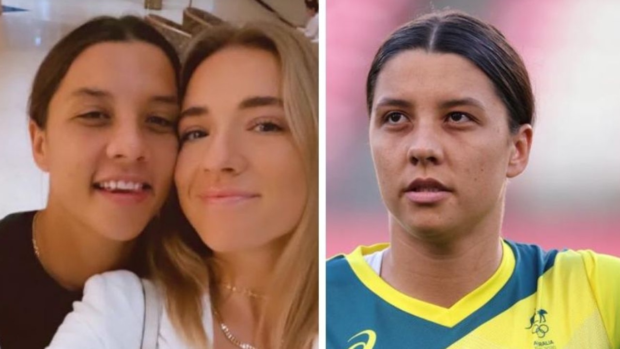 Sam Kerr and her girlfriend Kristie Mewis head out for a post