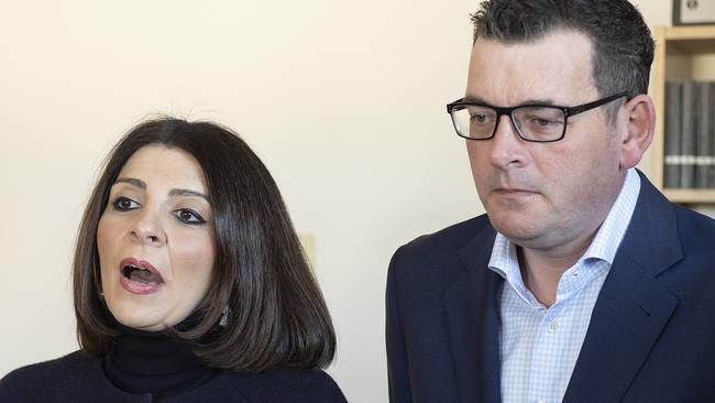 Outgoing MP Marlene Kairouz with Daniel Andrews. Picture: AAP