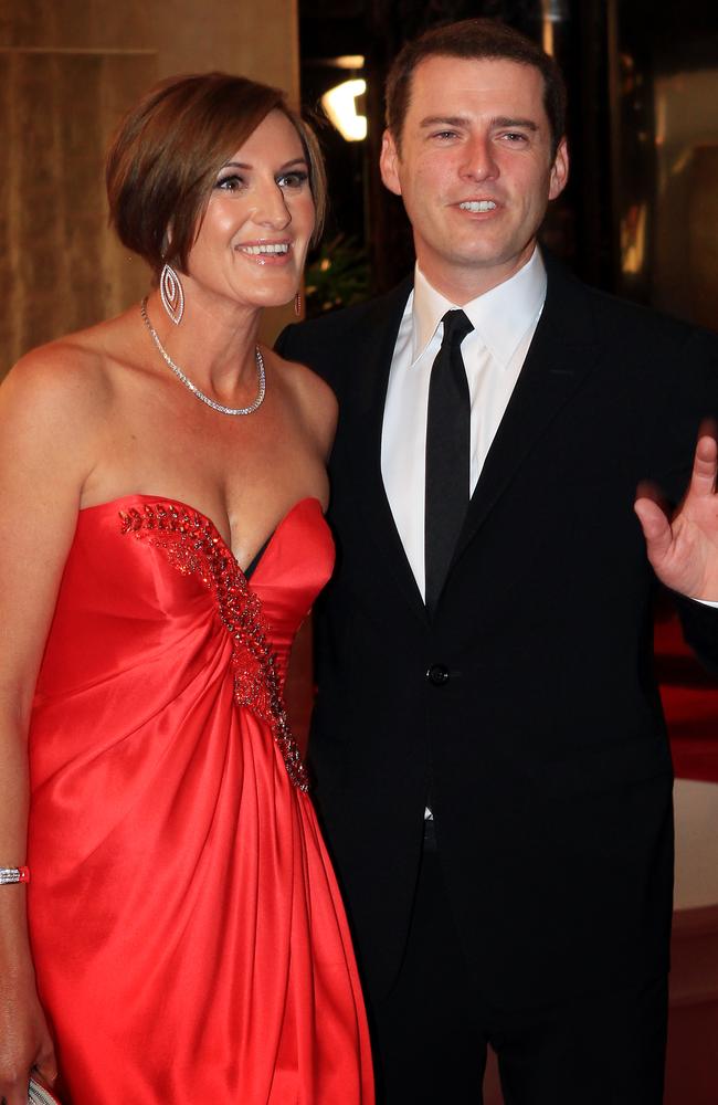 Karl Stefanovic with ex-wife Cassandra Thorburn at the Logie Awards.