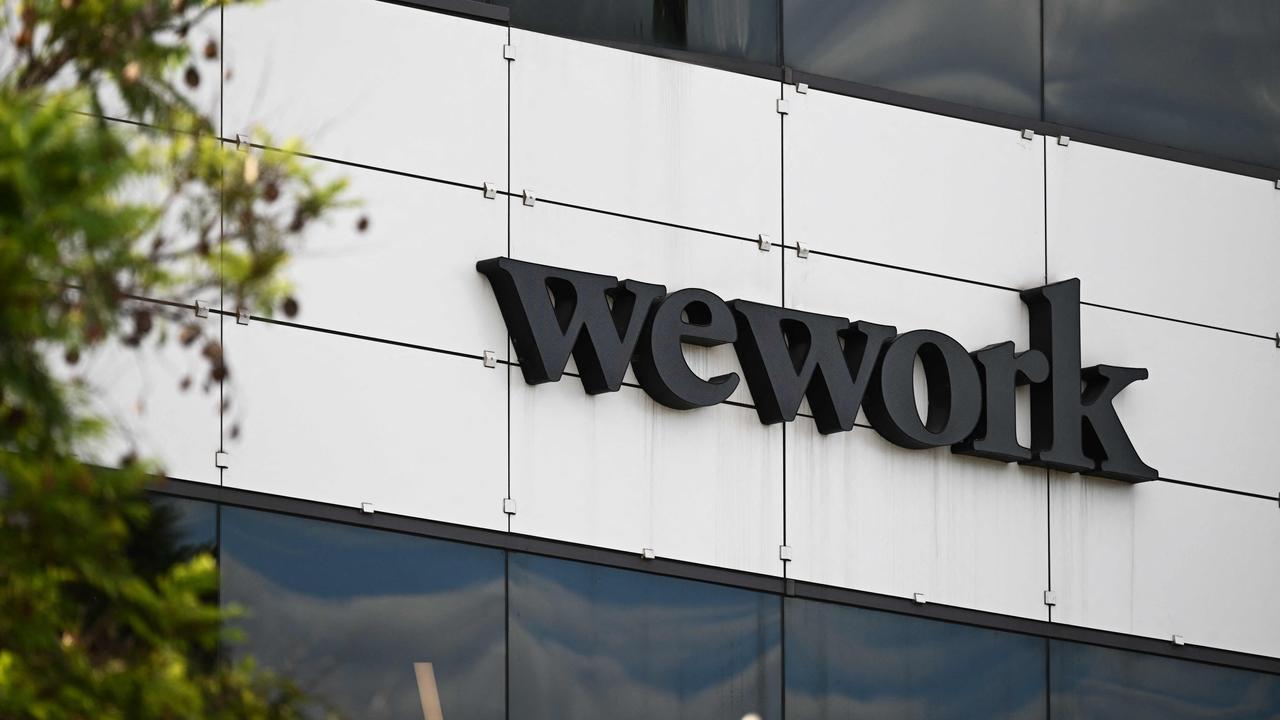 WeWork has become a business school cautionary tale. Picture: Patrick T. Fallon / AFP
