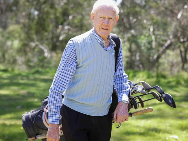 Former Richmond great Havel Rowe, 89, still plays golf twice a week. Picture: Nicole Cleary