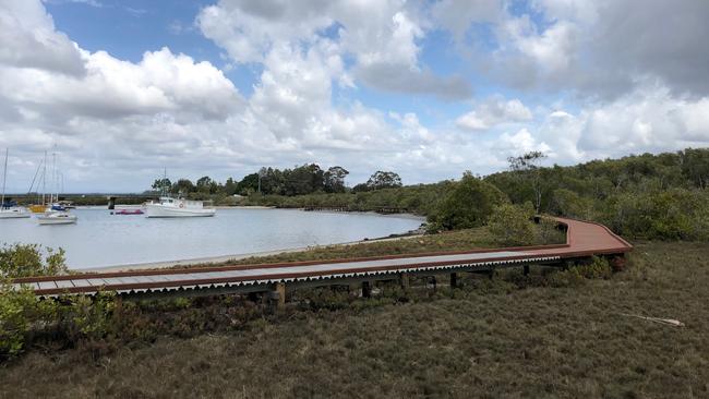 The mangrove boardwalk at Phil Hill Environmental Park at Paradise Point, which shares the land with Jabiru Island Park. Picture: Amanda Robbemond