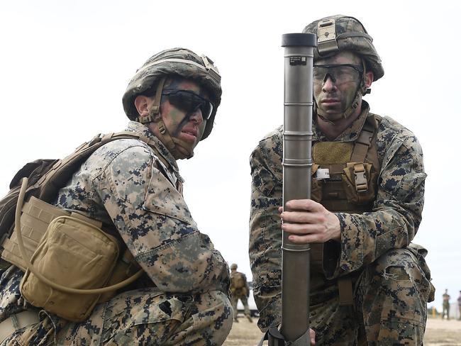 US Marines will be among thousands of international military personnel converging on Australia this year for the 11th iteration of Exercise Talisman Sabre. Picture: Ian Hitchcock/Getty Images