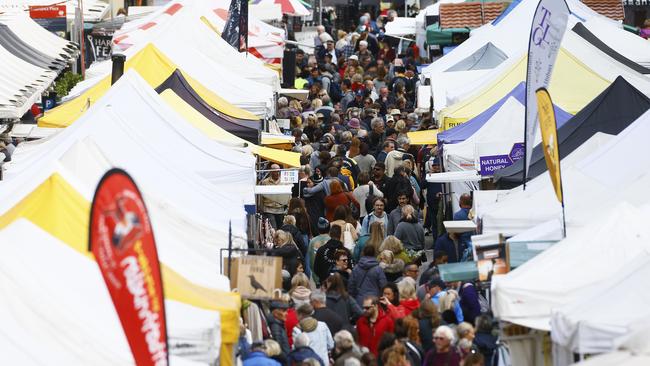 The new-look, scaled down Salamanca Market could potentially have several sites, each allowing 500 people through at a time. Picture: MATT THOMPSON