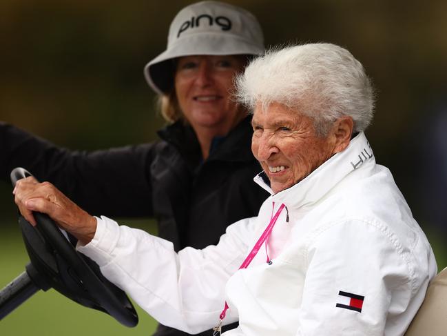 Dawn Fraser spectates on day three of the ISPS Handa Australian Open 2024 at Kingston Heath Golf Club on November 30, 2024 in Melbourne, Australia.Picture: Getty