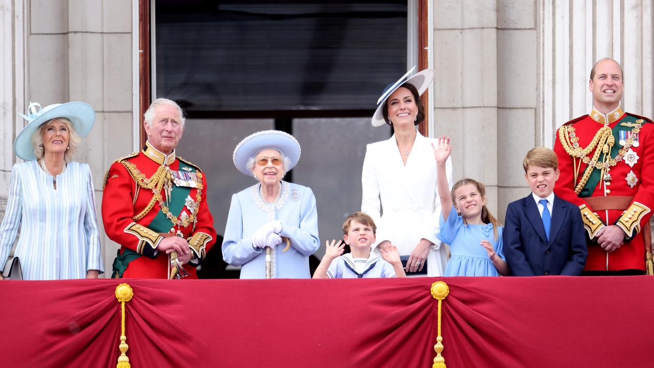 The Sussexes were nowhere to be seen on the Buckingham Palace balcony. Picture: Chris Jackson/Getty Images