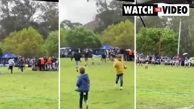 Hahndorf forward Sam Hill kicks Grand Final winner after the siren