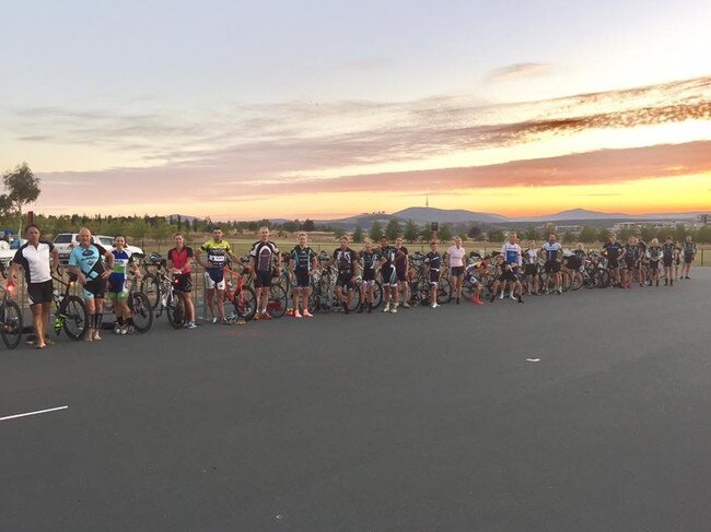 Mr Whithear was leading a group of cyclists around the circuit when the collision happened.