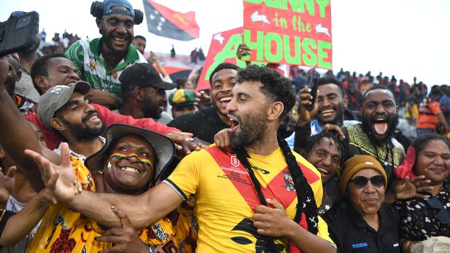 Alex Johnston is a man of the people in PNG. Picture: NRL Images