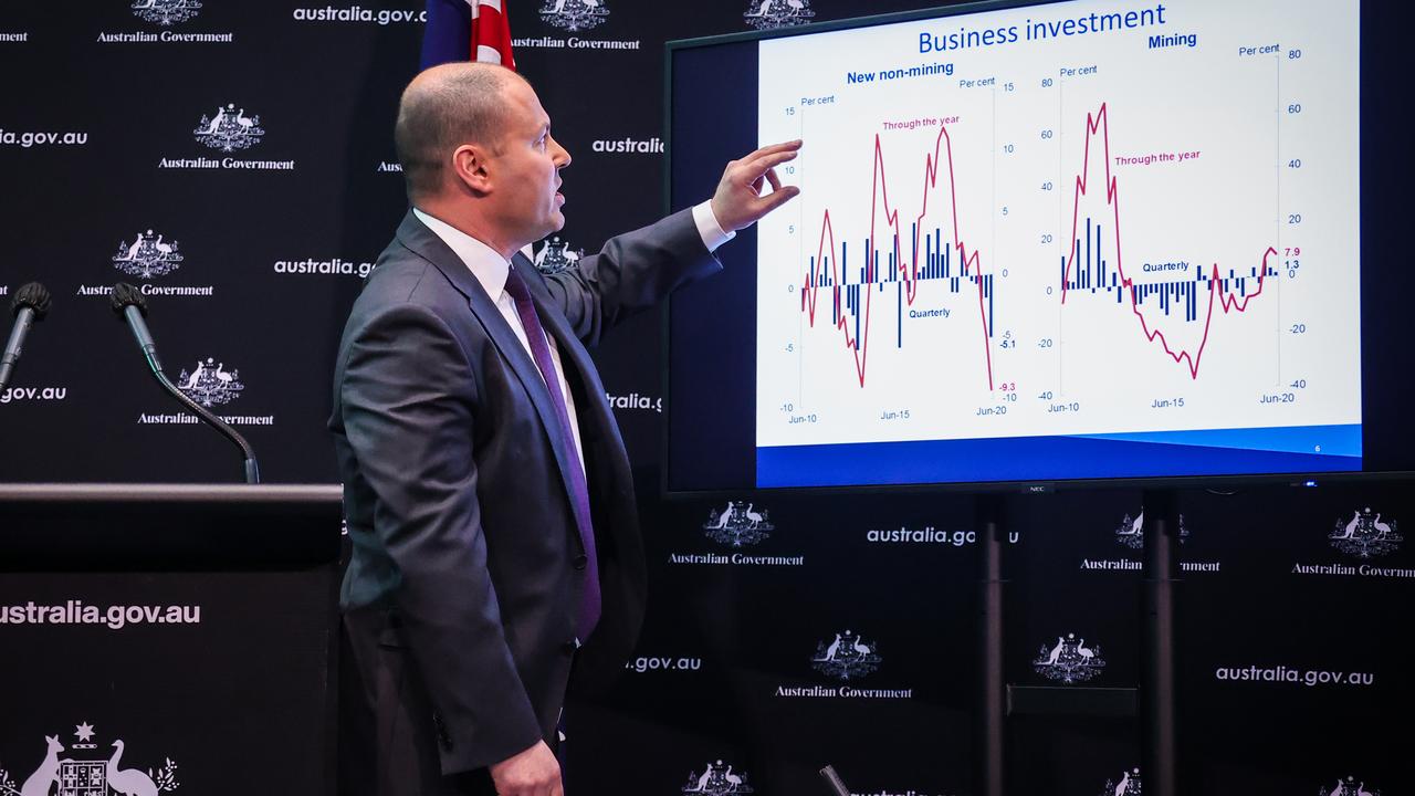 Treasurer Josh Frydenberg confirmed the country's first recession since 1990-1991. Picture: David Gray/Getty Images