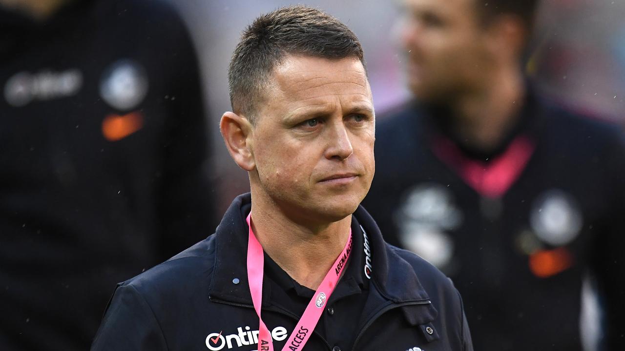 Brendon Bolton has coached Carlton to just one win this season. Photo: Julian Smith/AAP Image.