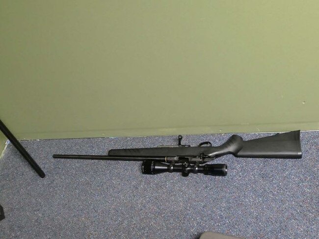 One of the rifles.