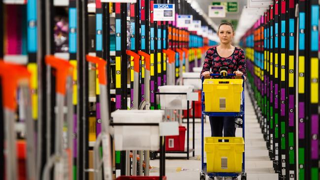 The Amazon fulfilment centre in Hemel Hempstead, UK. Picture: Jeff Spicer/Getty Images