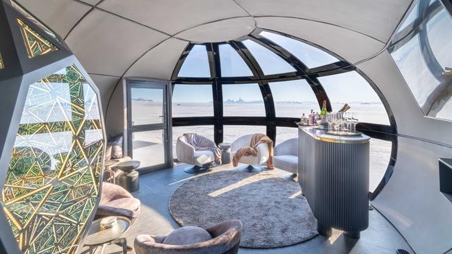 Inside a polar pod at one of White Desert’s camps in Antarctica.