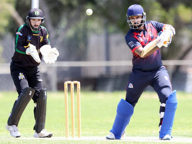 VTCA: Jaspreet Bhatti in action for Haig Fawkner. Picture: George Sal