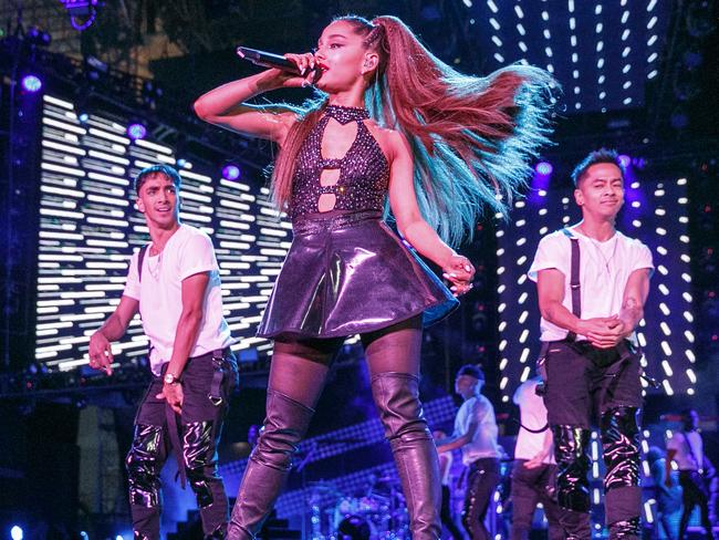 Ariana Grande performs in Los Angeles. Picture: Getty