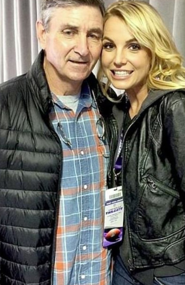 Happier times: Britney Spears with dad Jamie. Picture: Instagram.