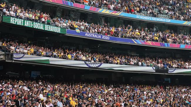 A spectator at the women’s T20 final has been diagnosed with COVID-19. Picture: AAP