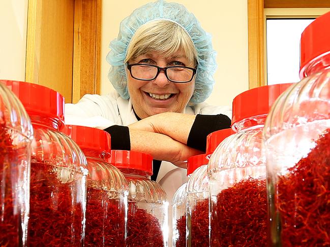 Nicky Noonan of Tas-Saff at Glaziers Bay with about $60,000 worth of Saffron