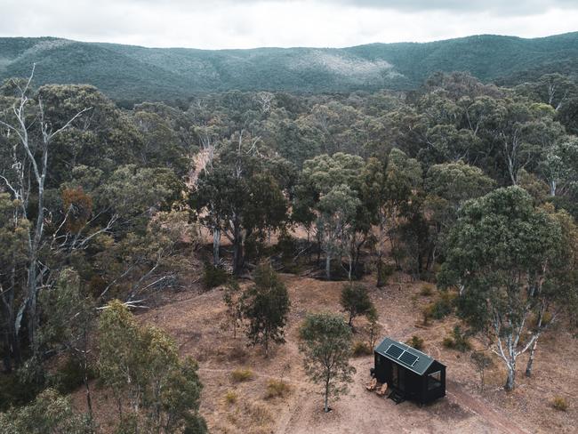 Unyoked’s cabins are solar-powered, and are left in places that are purposely remote. Bliss. Picture: Sammy Hawker