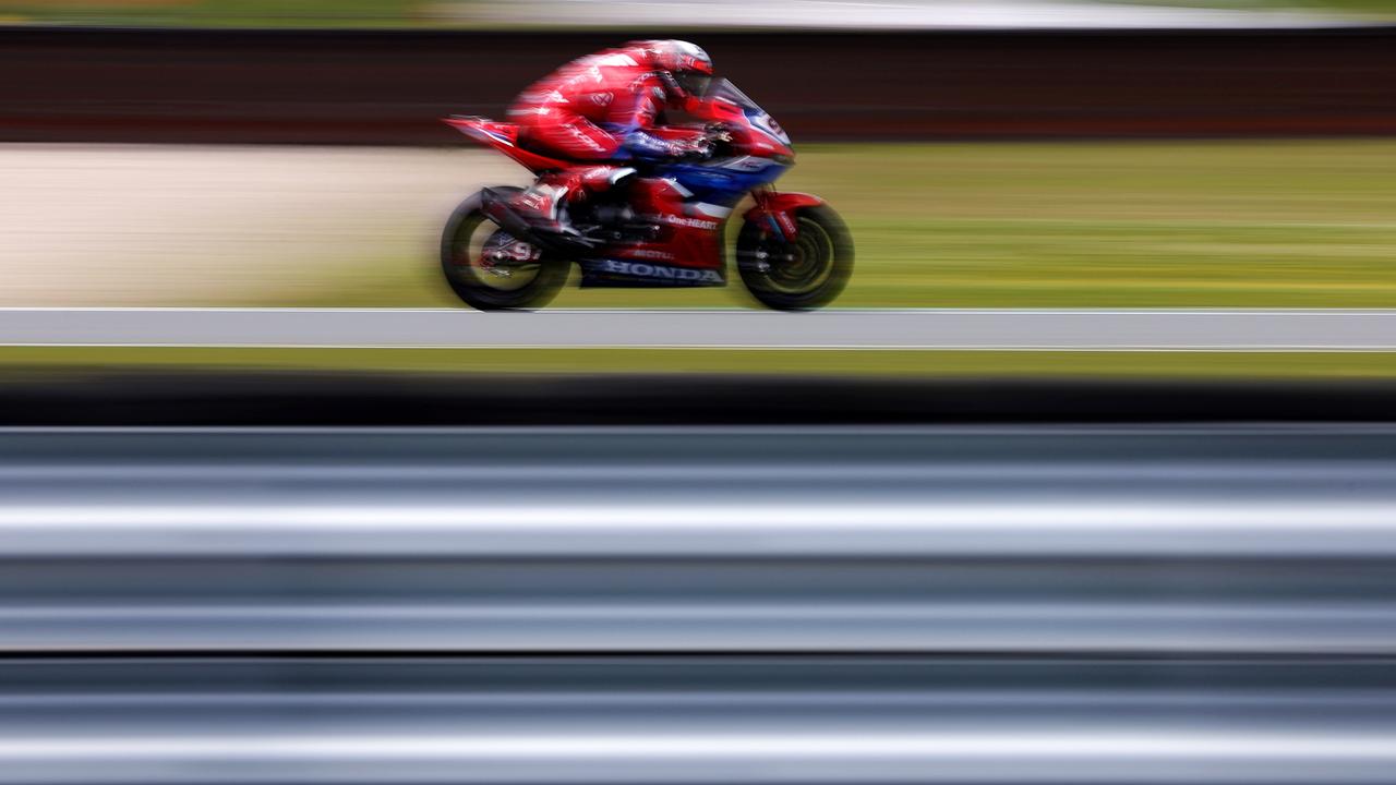 Xavi Vierge of Spain competes in Race 1 of the WorldSBK or Superbike World Championship in the Netherlands. Picture: Dean Mouhtaropoulos/Getty Images