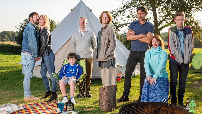 `Camping' is a comedy-drama written and directed by Julia Davis, who also stars alongside Steve Pemberton, Rufus Jones, Elizabeth Berrington, Vicki Pepperdine and Jonathan Cake.