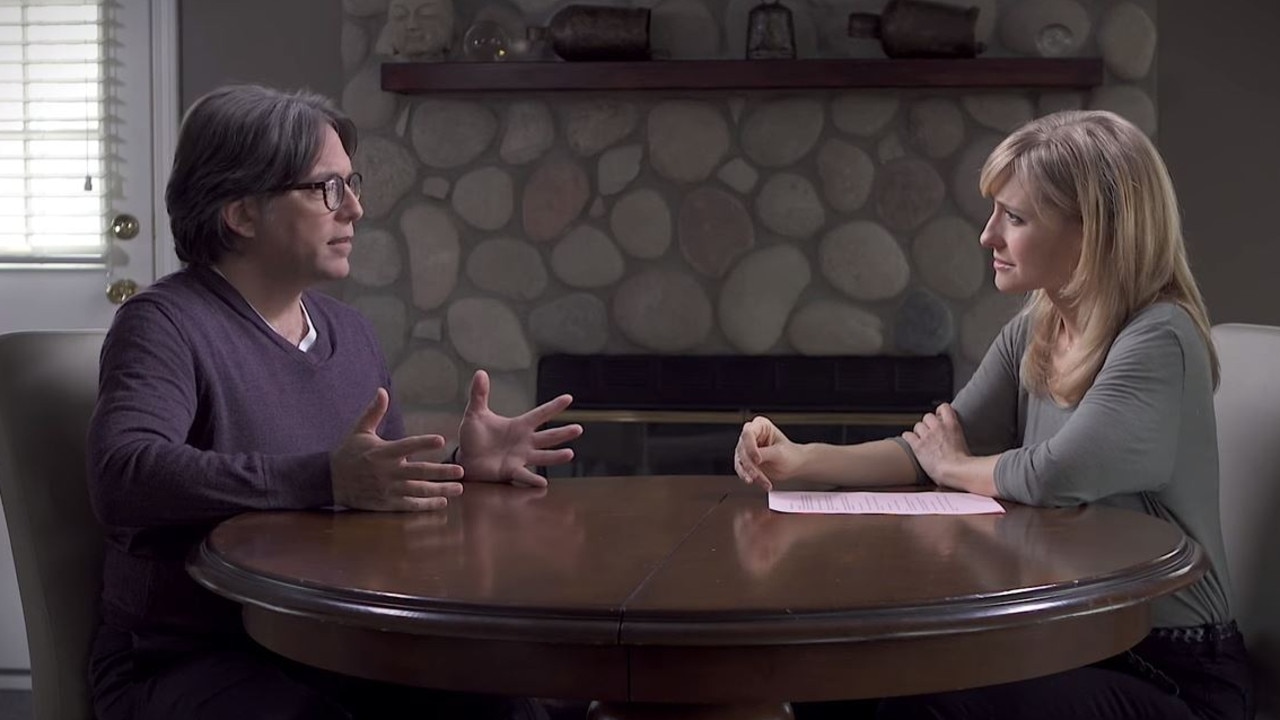 Allison Mack was alleged to have been the right hand woman to Keith Raniere. Picture: Keith Raniere Conversations/YouTube