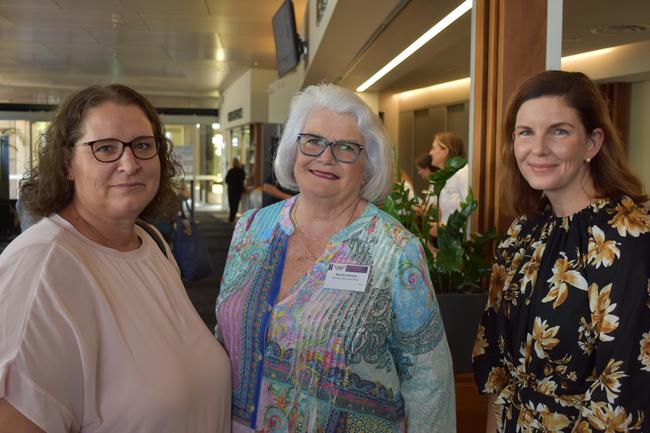 L-R: Suzanne Mackay, Wendy Clement and Anita Hamilton at 2022 International Women's Day Business Lunch in Mackay. Picture: Rae Wilson