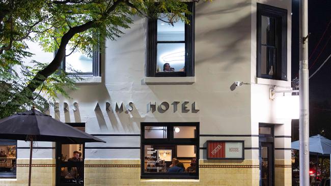 AFL coaches and AFL CEO Andrew Dillon have dinner at the Builders Arms Hotel Fitzroy. Picture: Jason Edwards