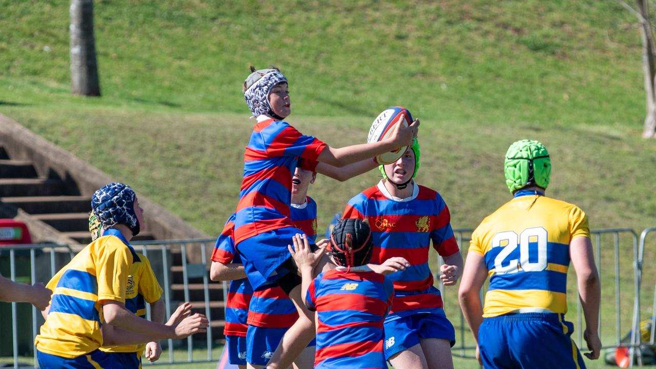 Downlands 13A vs TGS 13A. 2024 O'Callaghan Cup day at Downlands College. Photo by Nev Madsen