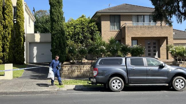 Forensics crews bag evidence the morning after the explosion. Picture: Regan Hodge