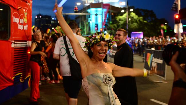 We’re strong, free and Mardi-Gras fabulous. Picture: Jeremy Piper