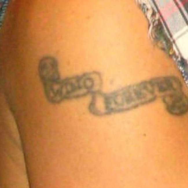 Johnny Depp's "Wino forever" tattoo.