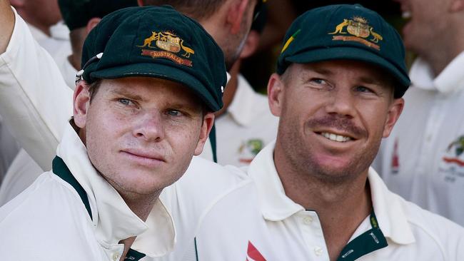 Steve Smith (left) and David Warner will make a triumphant return. Picture: AFP 