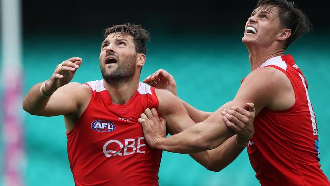 Toby Nankervis (left) is now a Tiger. Picture: Phil Hillyard