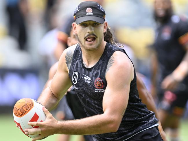 Josh Curran during Indigenous All Stars camp. Picture: Ian Hitchcock/Getty Images