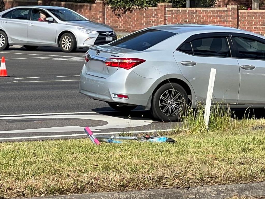 Police attend the scene of a motor vehicle incident involving pedestrians on Heatherton Road in Endeavour Hills.