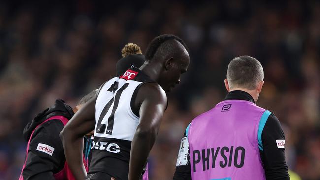 Aliir Aliir of the Power. Picture: Sarah Reed/AFL Photos