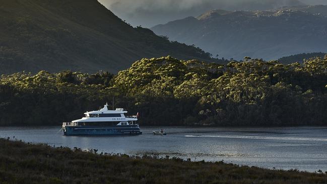 Expedition Vessel Odalisque III in Bathurst Harbour. Photo: Tim Grey