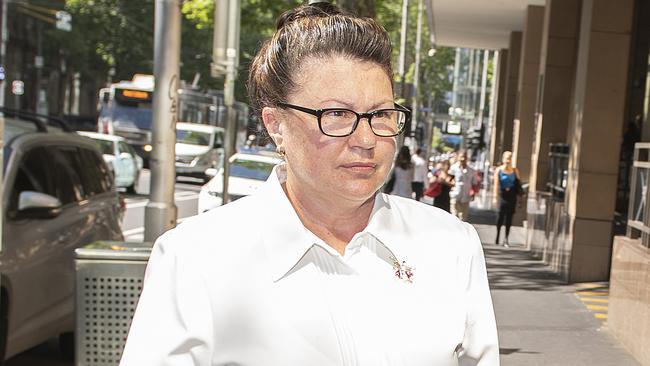 Rosa Rossi leaves the County Court of Victoria. Picture: AAP