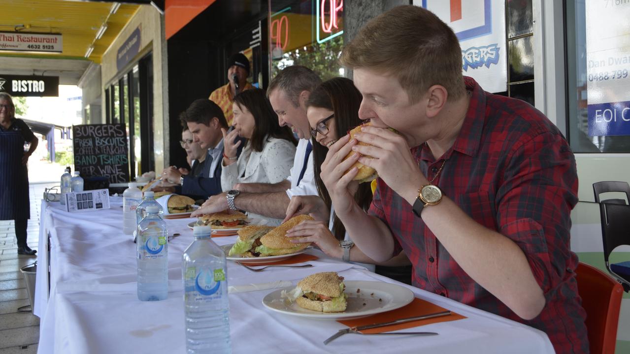 Australian Federation Party candidate for Groom Ryan Otto won the Phatburgers Berghofer burger eating competition during the 2022 Federal Election run.